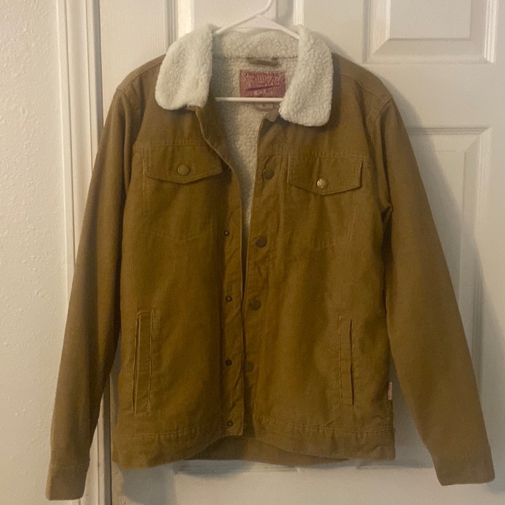 Corduroy jacket with white cotton
